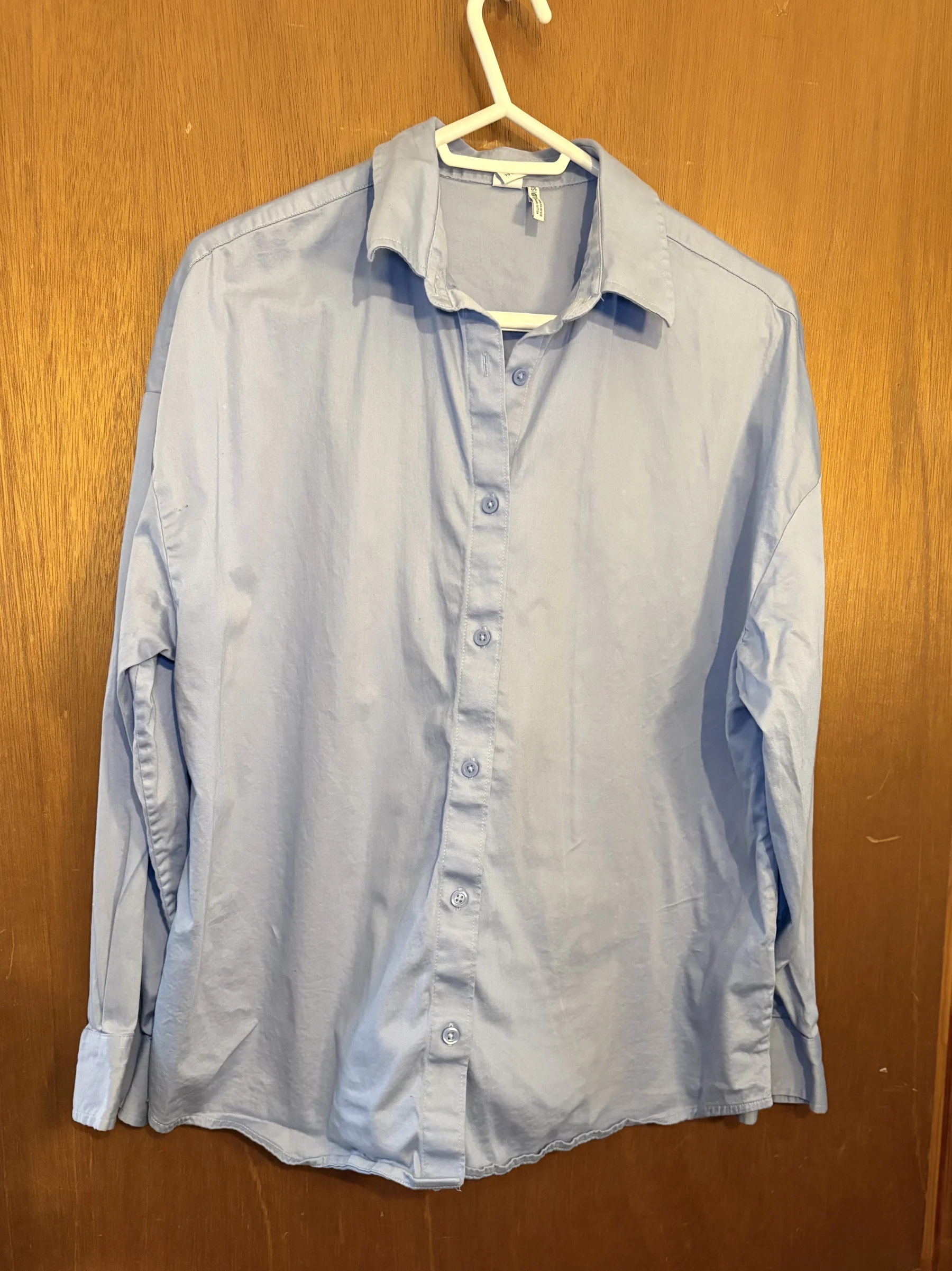 Pale blue long-sleeved shirt Twik seconde main