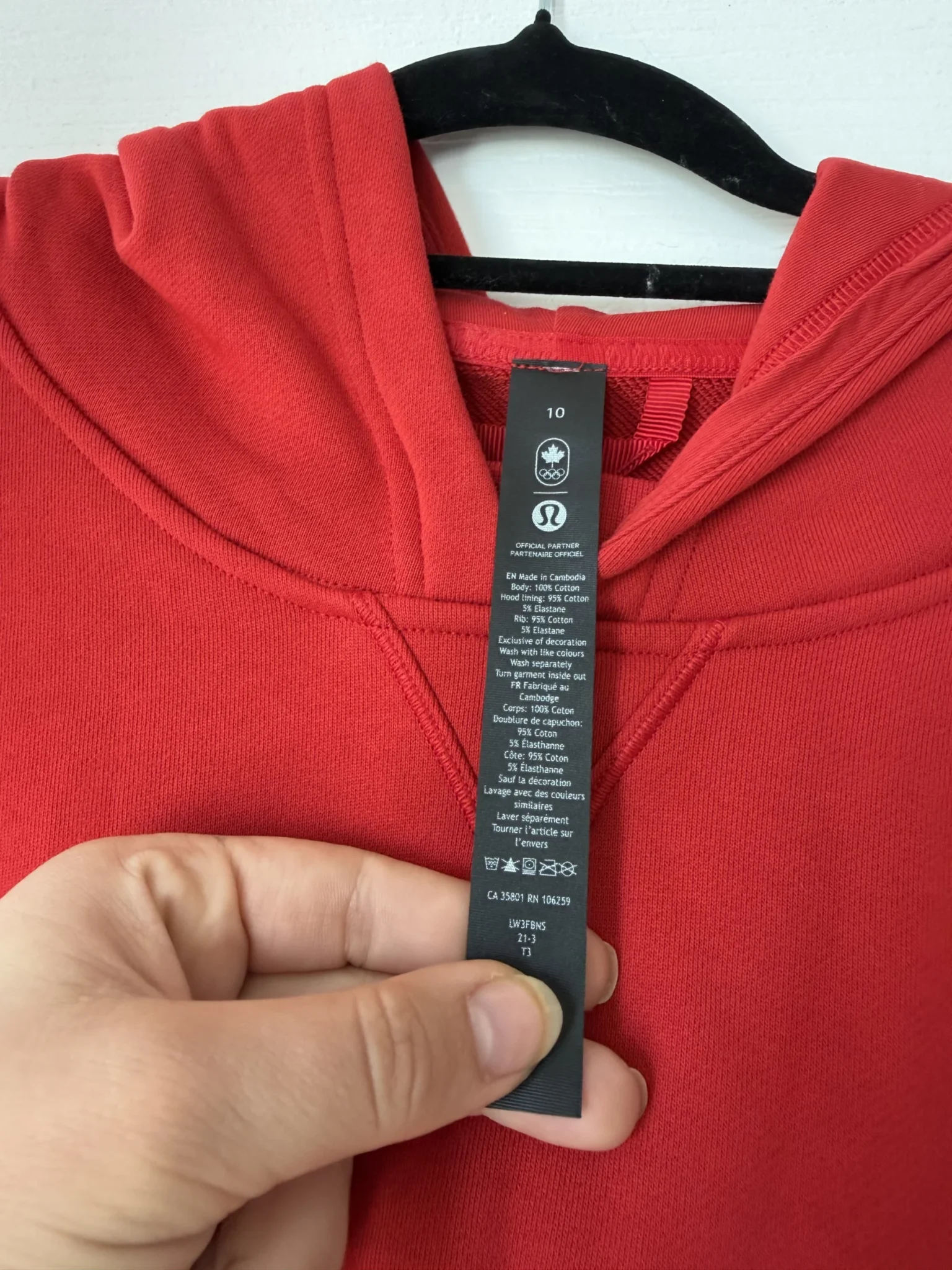 Image for Lululemon Canada sweatshirt, size 10, Olympic Games collection