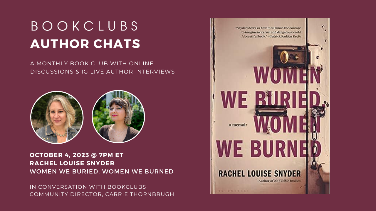 Author chat with Rachel Louise Snyder