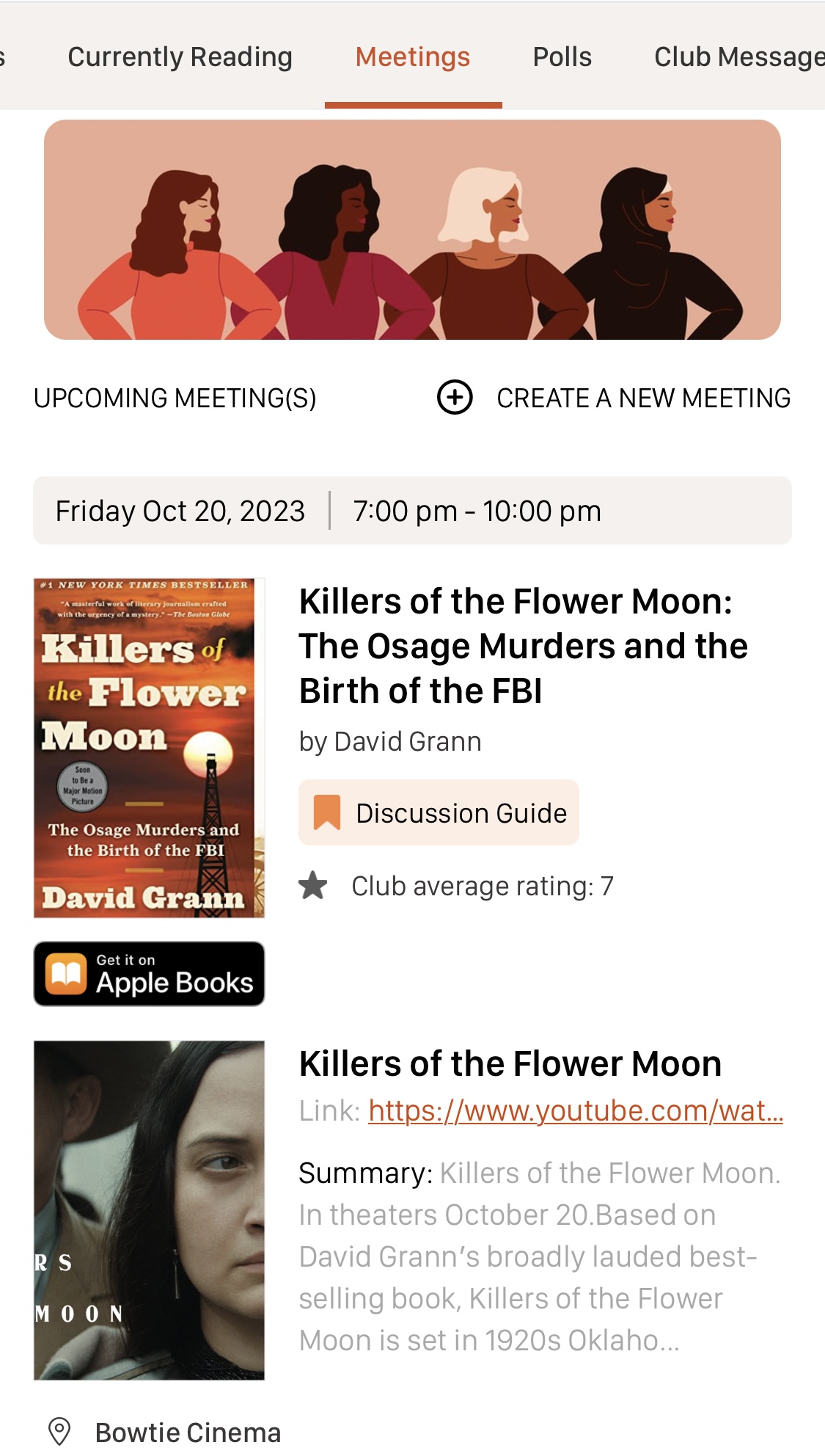 Bookclubs app