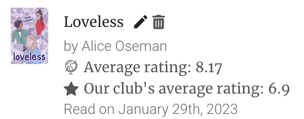 club rating from Bookclubs app