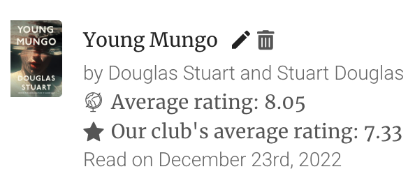 club rating from Bookclubs app