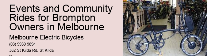 Events and Community Rides for Brompton Owners in Melbourne   