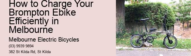 How to Charge Your Brompton Ebike Efficiently in Melbourne