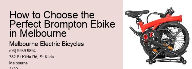 How to Choose the Perfect Brompton Ebike in Melbourne