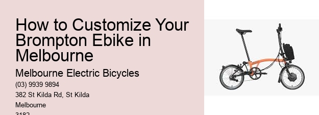 How to Customize Your Brompton Ebike in Melbourne 