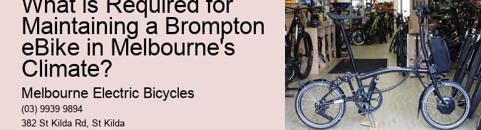 What is Required for Maintaining a Brompton eBike in Melbourne's Climate?