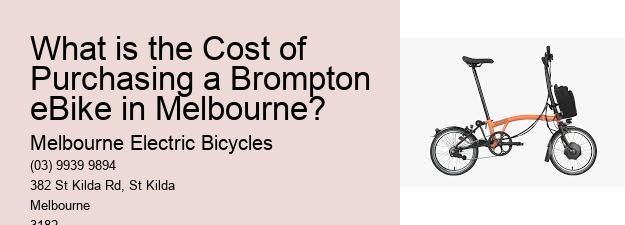 What is the Cost of Purchasing a Brompton eBike in Melbourne?