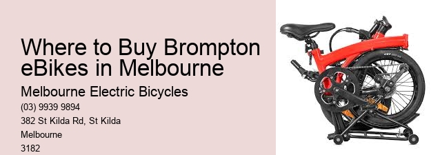 Where to Buy Brompton eBikes in Melbourne  