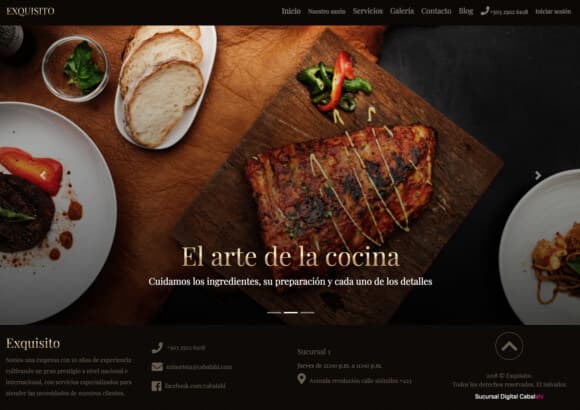 Sucursal Digital de Restaurante Exquisito Grill
