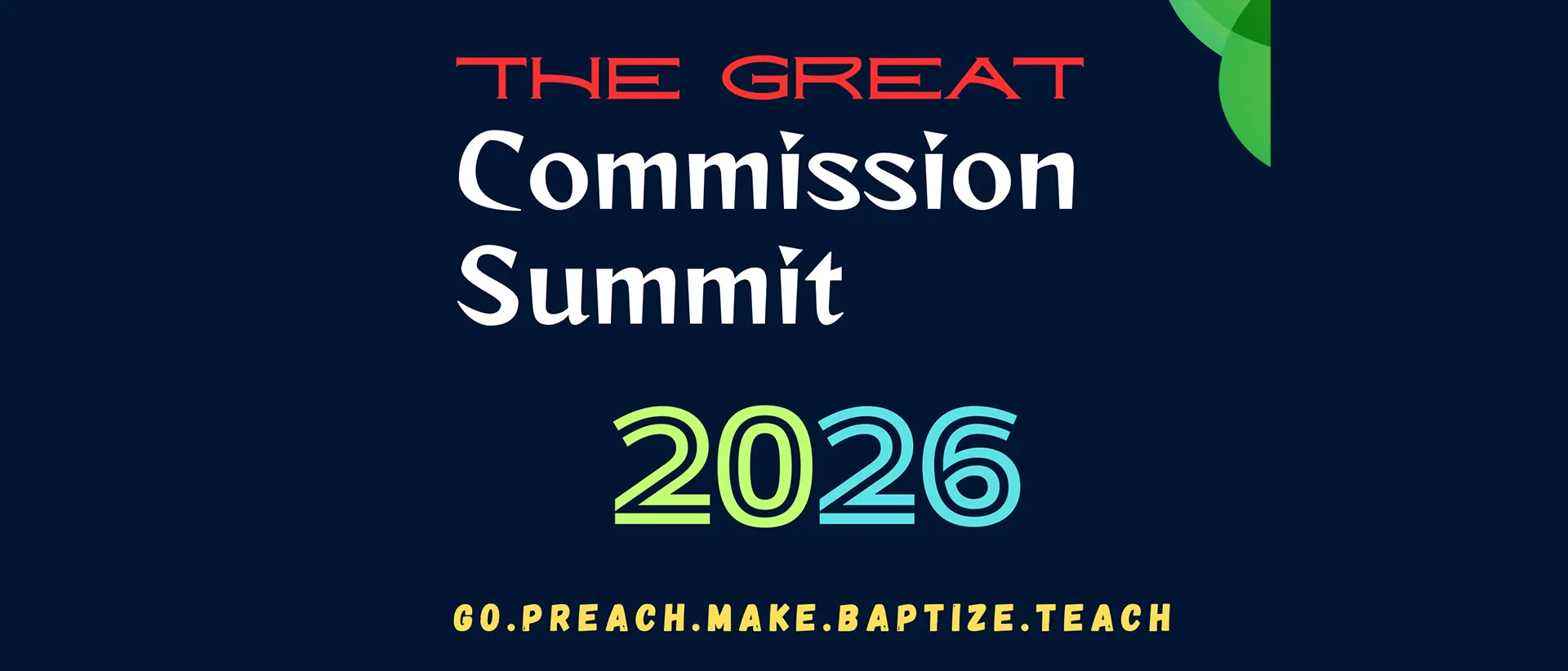 The Great Commission Summit 2026