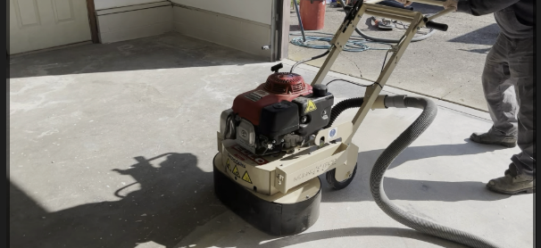EDCO concrete grinder in action on a job site