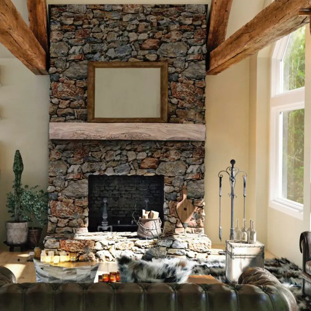 Lexington Hearth 7041 RH-5-LH-PH Rickhouse Pale Honey 5' Beam Mantel
