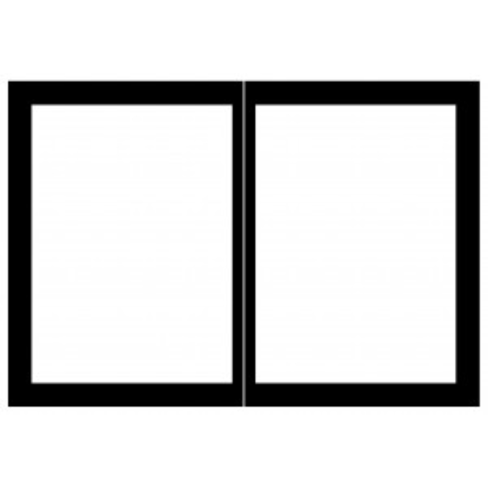 Empire DVDB2CBL Rectangle Black Door Set