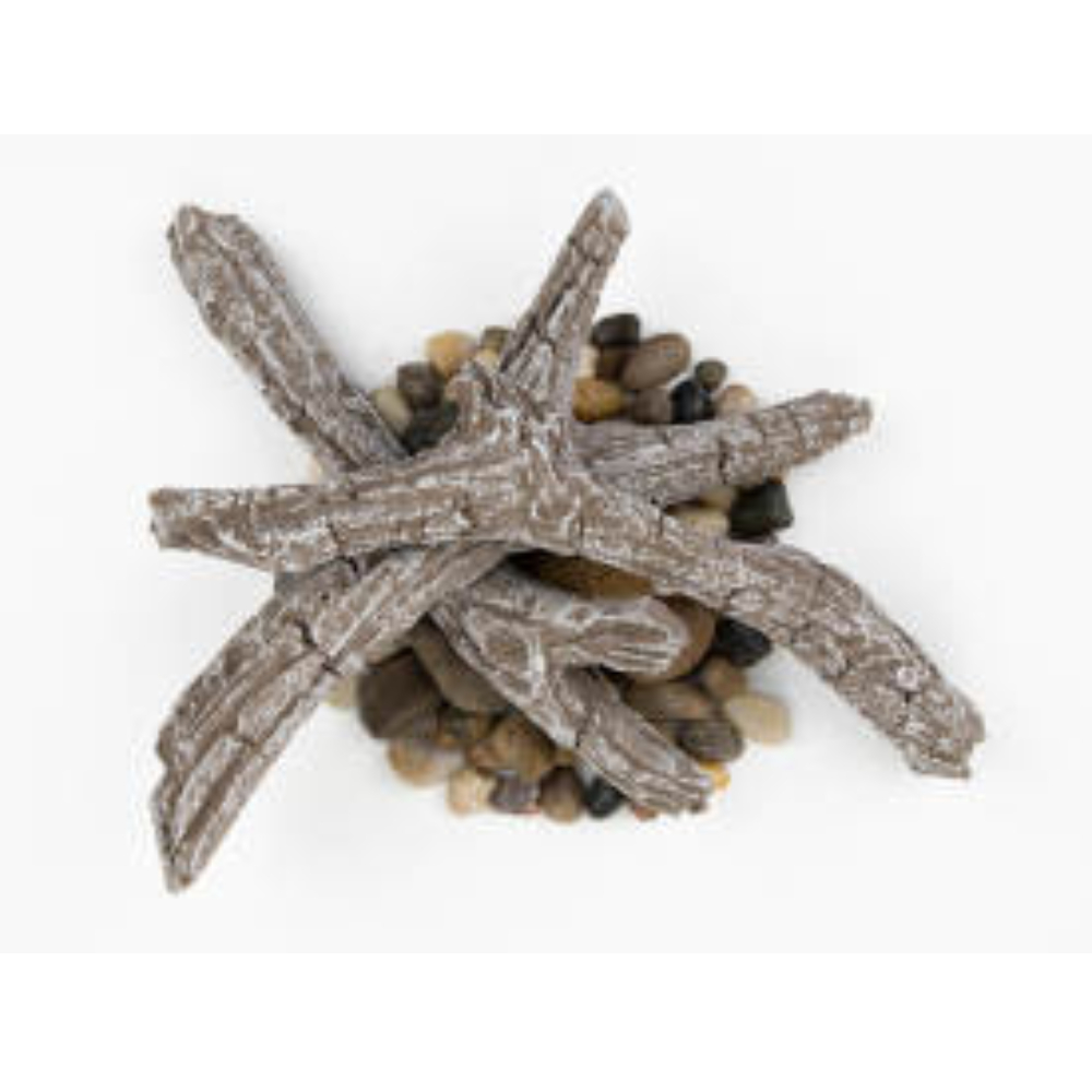 Napoleon NEF-DRAK60 Driftwood Log Kit with Rocks for Entice 60