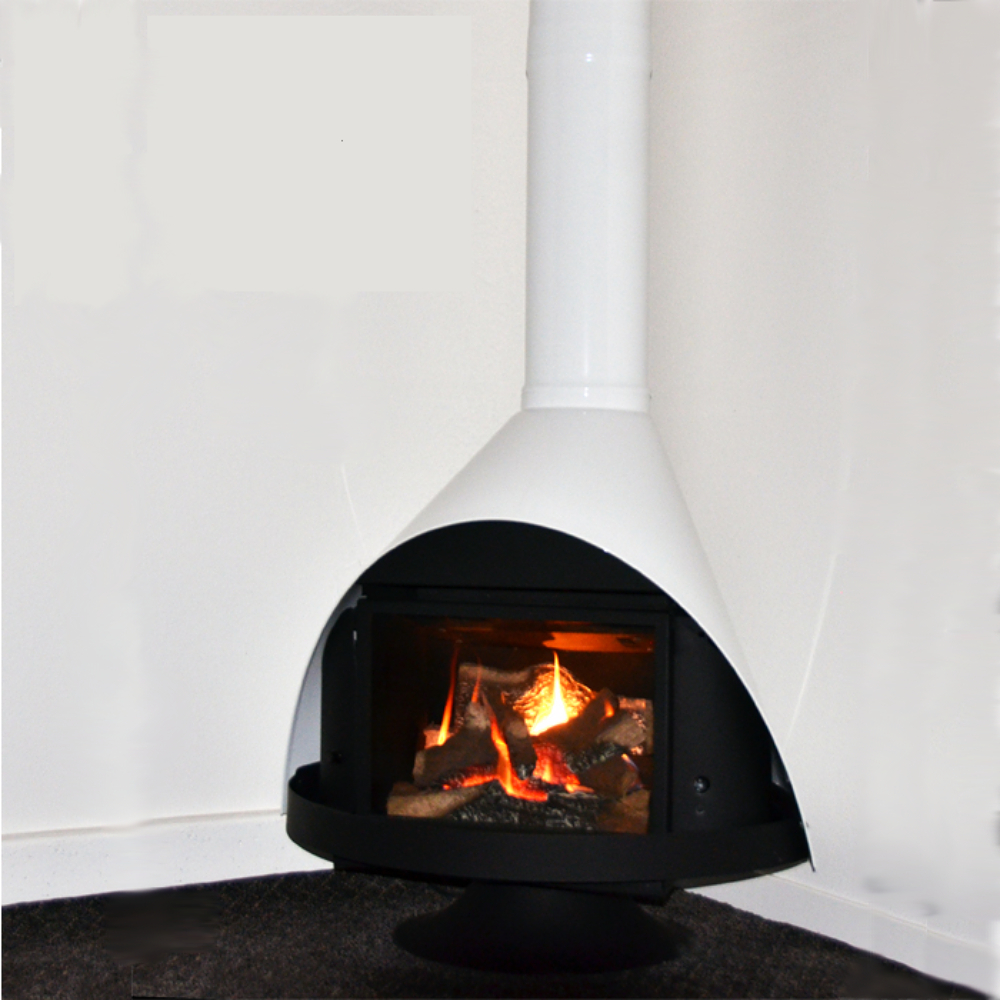 Malm Zircon 34 Direct Vent Natural-Gas Fireplace Matte Black Finish