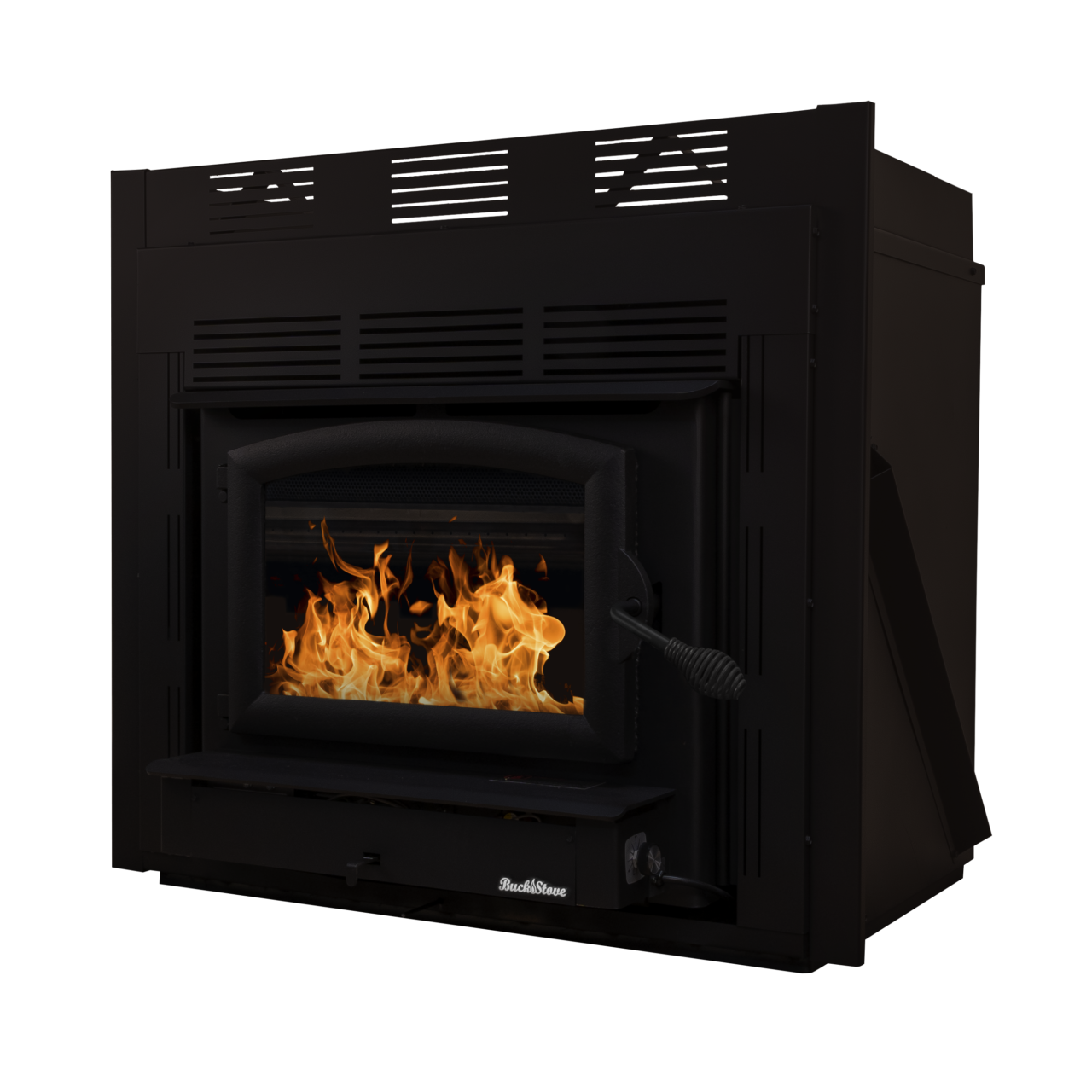BuckStove FPZC74 Non-Catalytic Wood-Burning Stove with Black Door