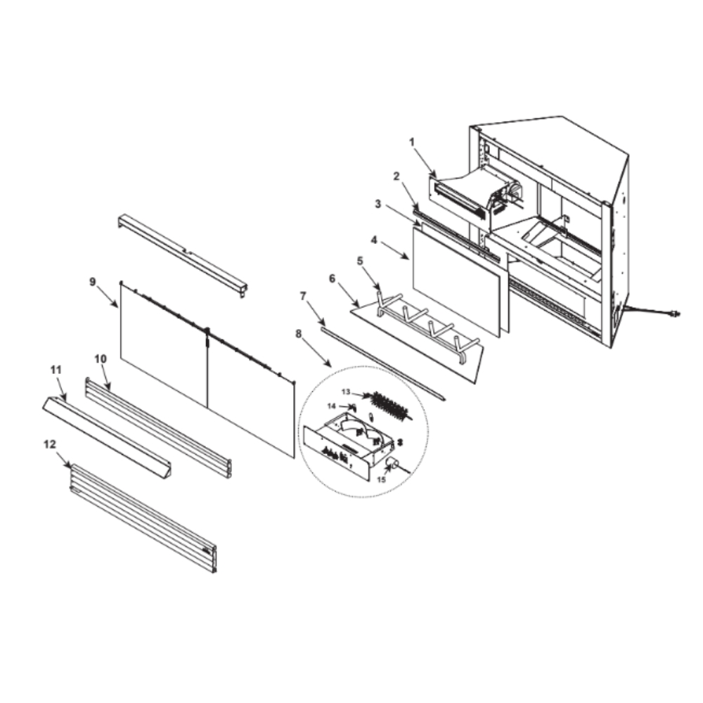 SILH50E-B Silhouette 31" Electric Fireplace
