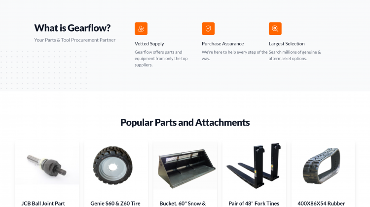 Gearflow construction parts marketplace