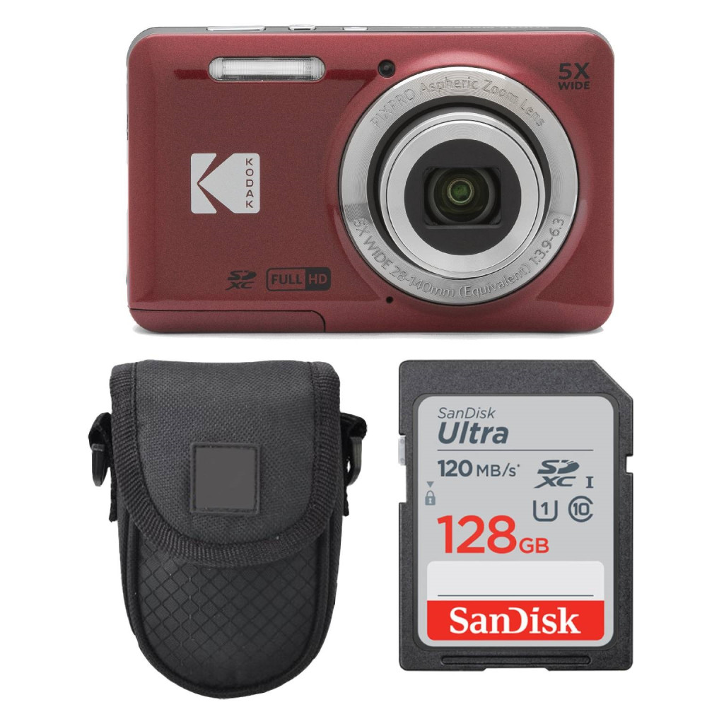 Kodak PIXPRO FZ55 Digital Point & Shoot Camera Bundle with accessories