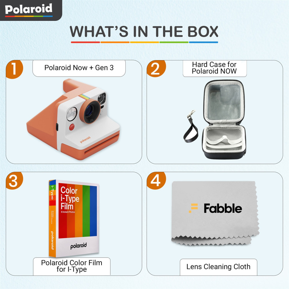 Polaroid Now Generation 3 I-Type Instant Camera Bundle