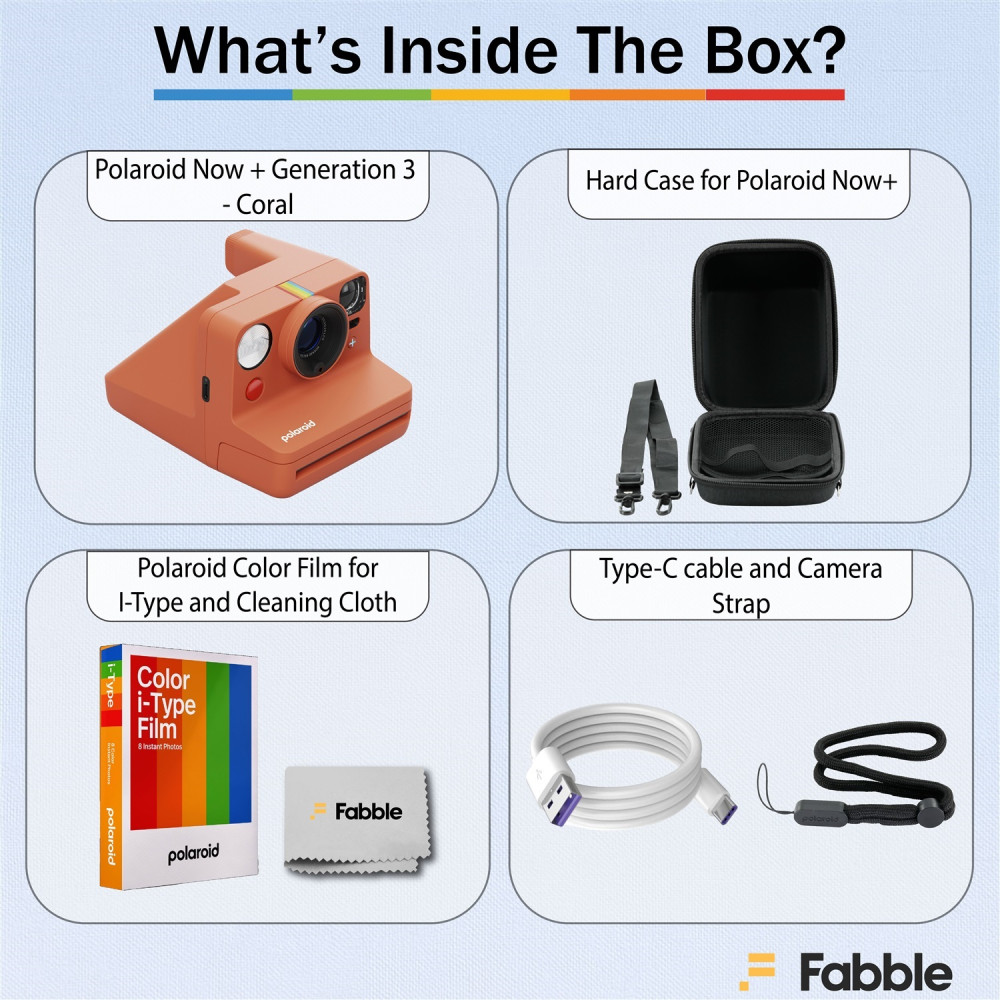 Polaroid Now+ Generation 3 I-Type Instant Film Camera (Black) Bundled with Accessories