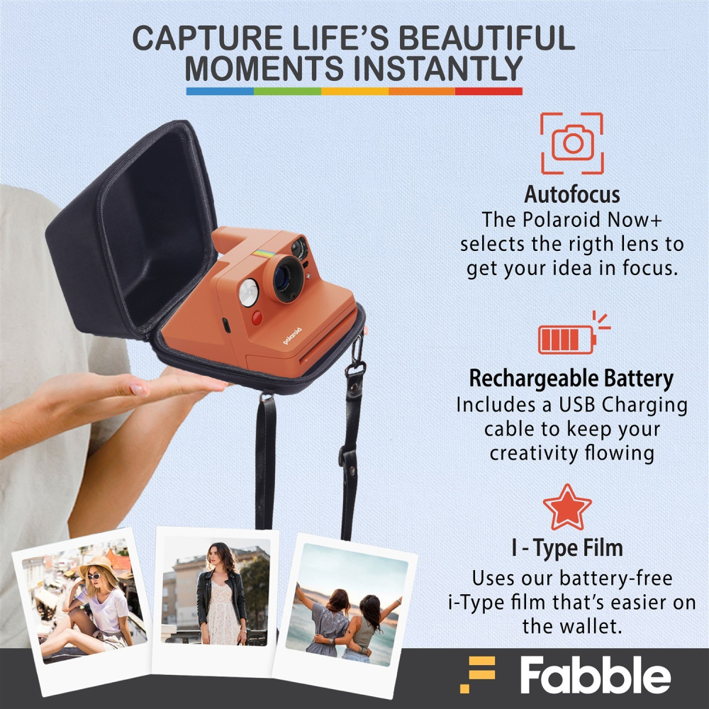 Polaroid Now+ Generation 3 I-Type Instant Film Camera (Black) Bundled with Accessories