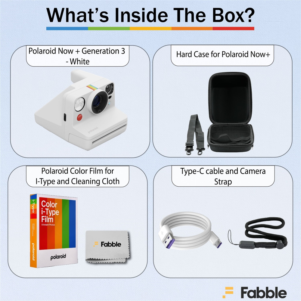 Polaroid Now+ Generation 3 I-Type Instant Film Camera (Black) Bundled with Accessories