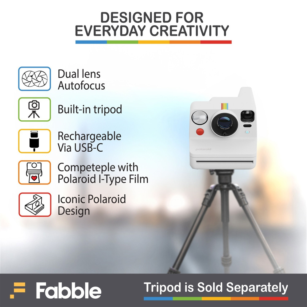 Polaroid Now+ Generation 3 I-Type Instant Film Camera (Black) Bundled with Accessories