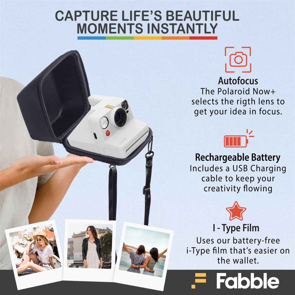 Polaroid Now+ Generation 3 I-Type Instant Film Camera (Black) Bundled with Accessories