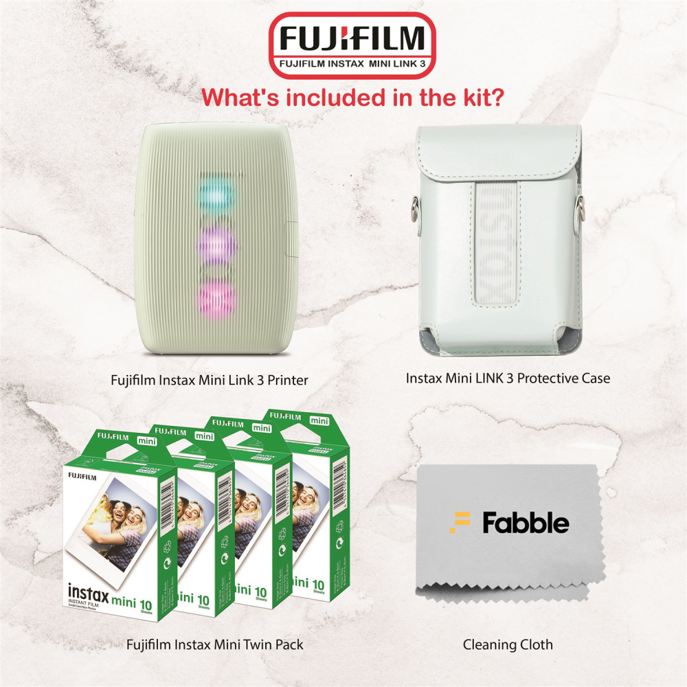 Fujifilm Instax Mini Link 3 Printer Bundle