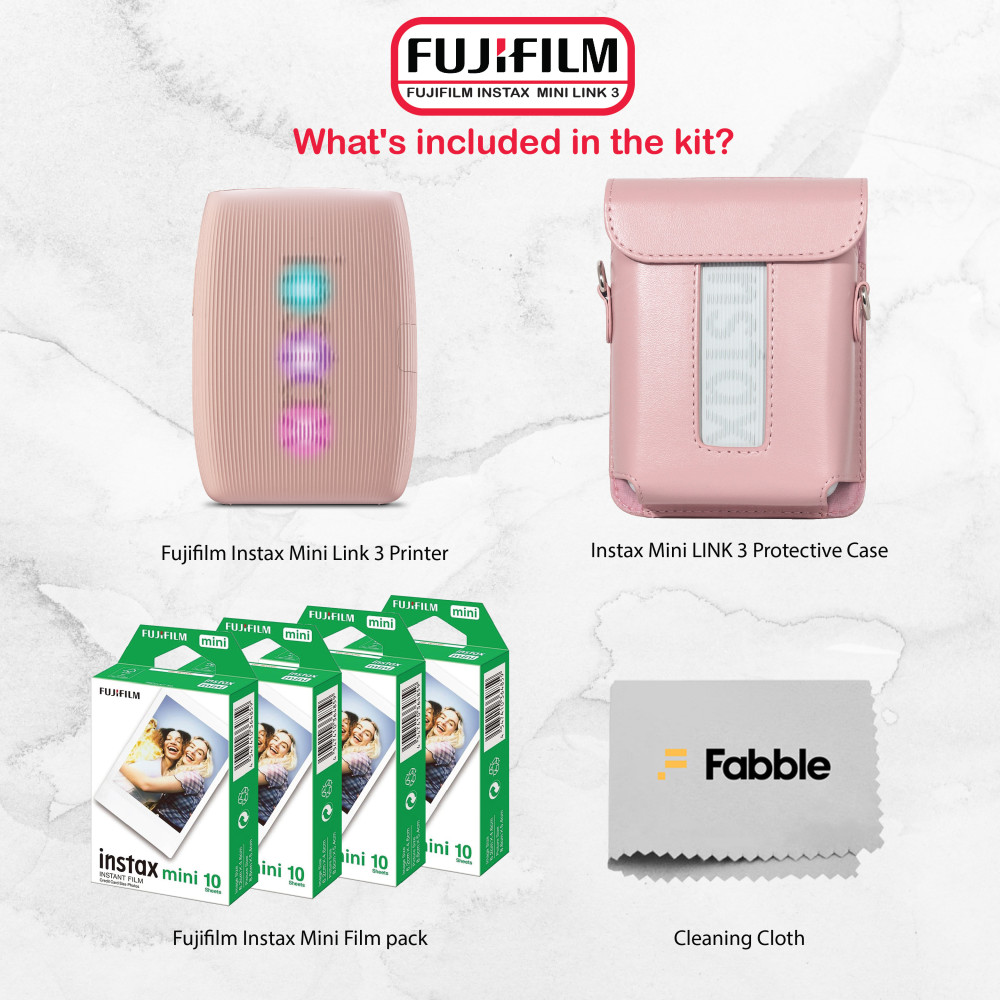 Fujifilm Instax Mini Link 3 Printer Bundle