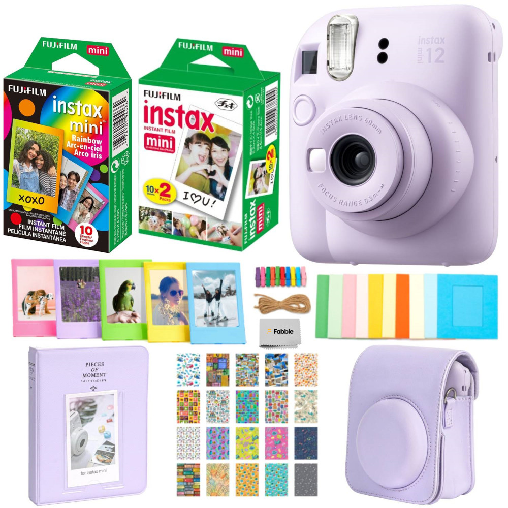 Fujifilm INSTAX MINI 12 Instant Film Camera Bundle with Accessories