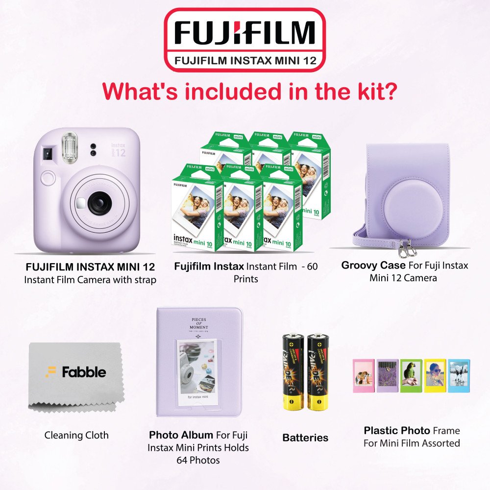 Fujifilm Instax mini 12 Instant Camera Bundle with Accessories