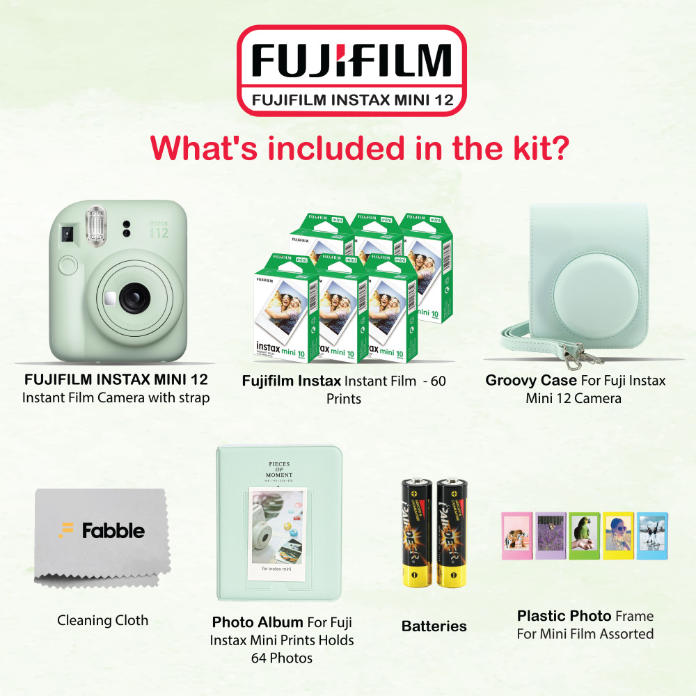 Fujifilm Instax mini 12 Instant Camera Bundle with Accessories