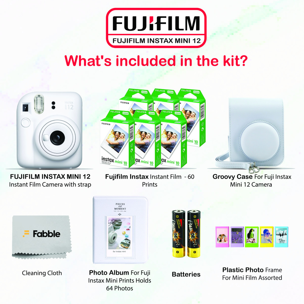 Fujifilm Instax mini 12 Instant Camera Bundle with Accessories