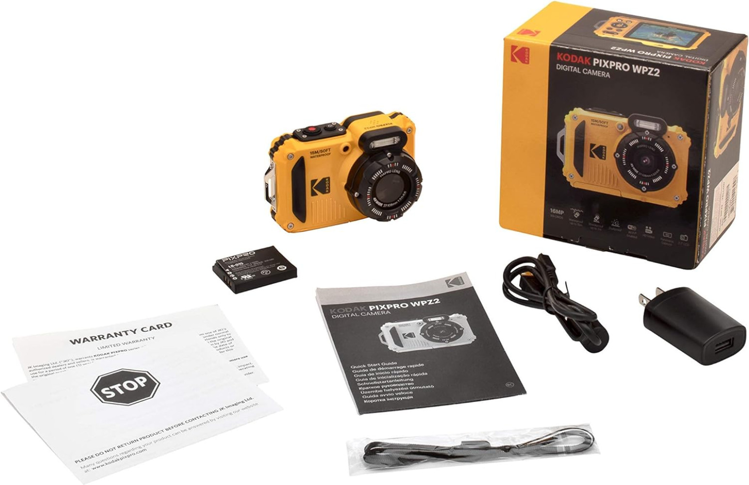 Kodak PIXPRO WPZ2 Waterproof Digital Camera Rugged 16MP Camera with 4x Optical Zoom, Wi-Fi