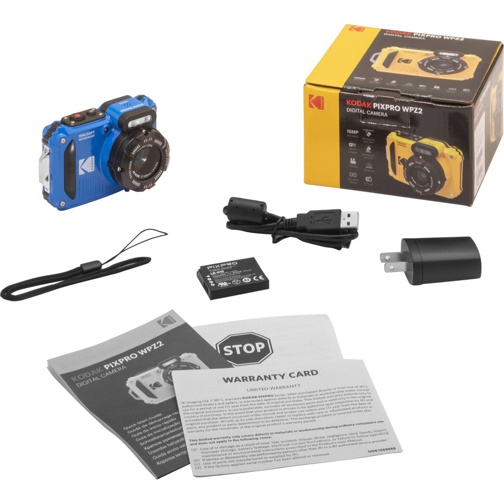 Kodak PIXPRO WPZ2 Waterproof Digital Camera Rugged 16MP Camera with 4x Optical Zoom, Wi-Fi