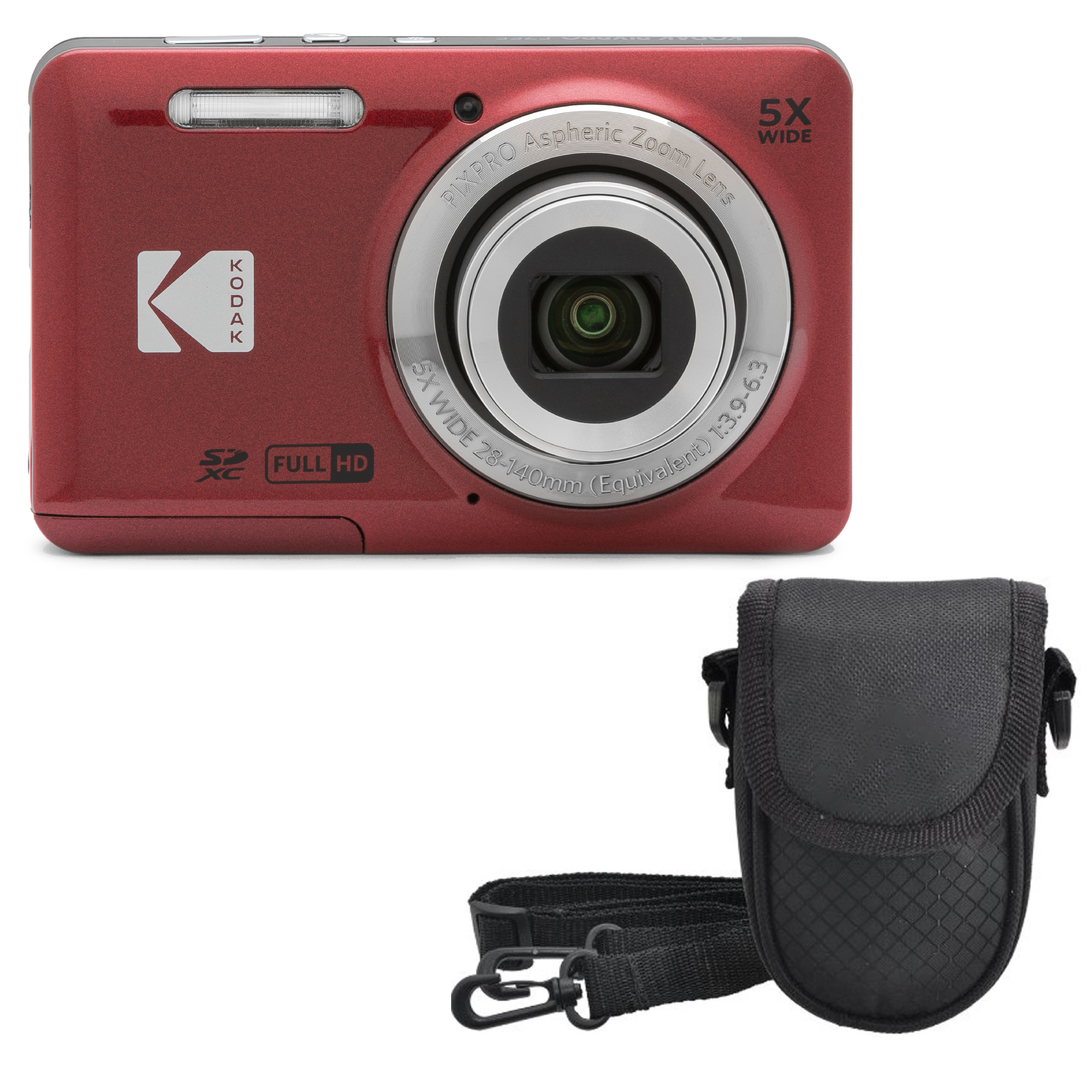 Kodak PIXPRO FZ55 Digital Point & Shoot Camera With Case