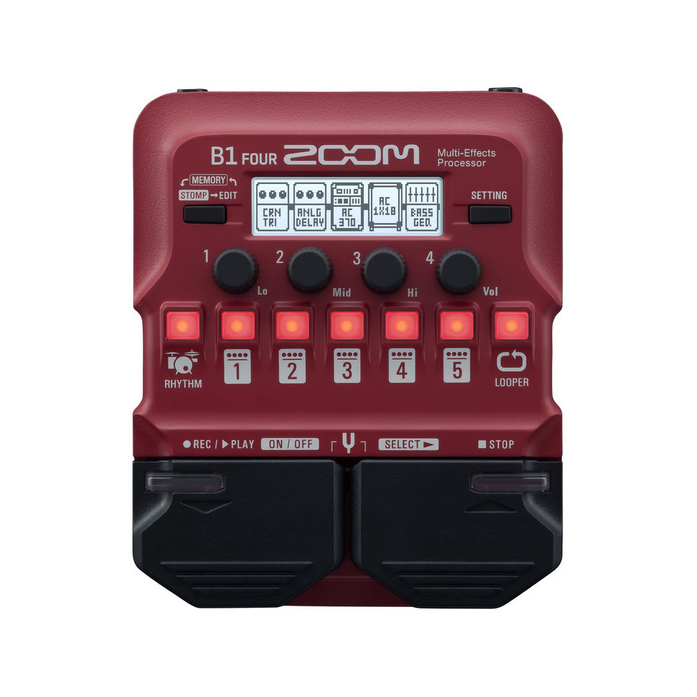 Zoom B1 FOUR Multi-Effects Pedal Compact Bass Guitar Multi-Effects Processor