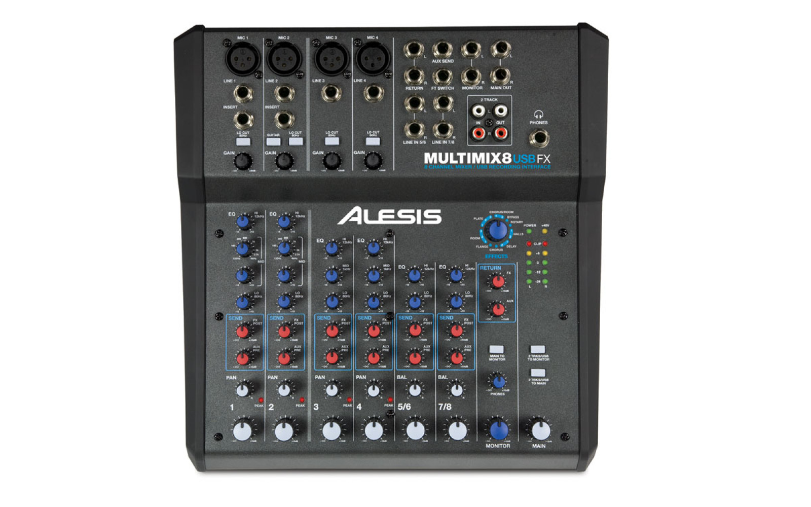 Alesis MultiMix 8 USB FX 8-Channel USB Mixer with Effects
