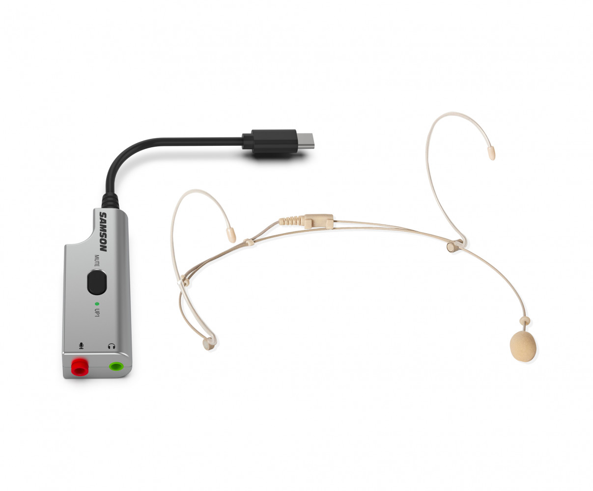 Samson DEU1 Broadcast Headset Microphone with USB Adapter