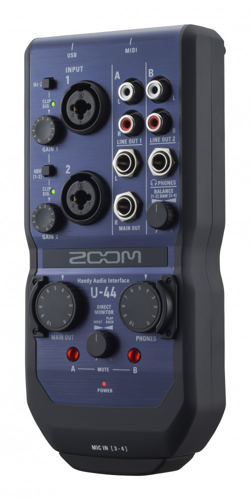 Zoom U-44 Handy Audio Interface with MIDI I/O