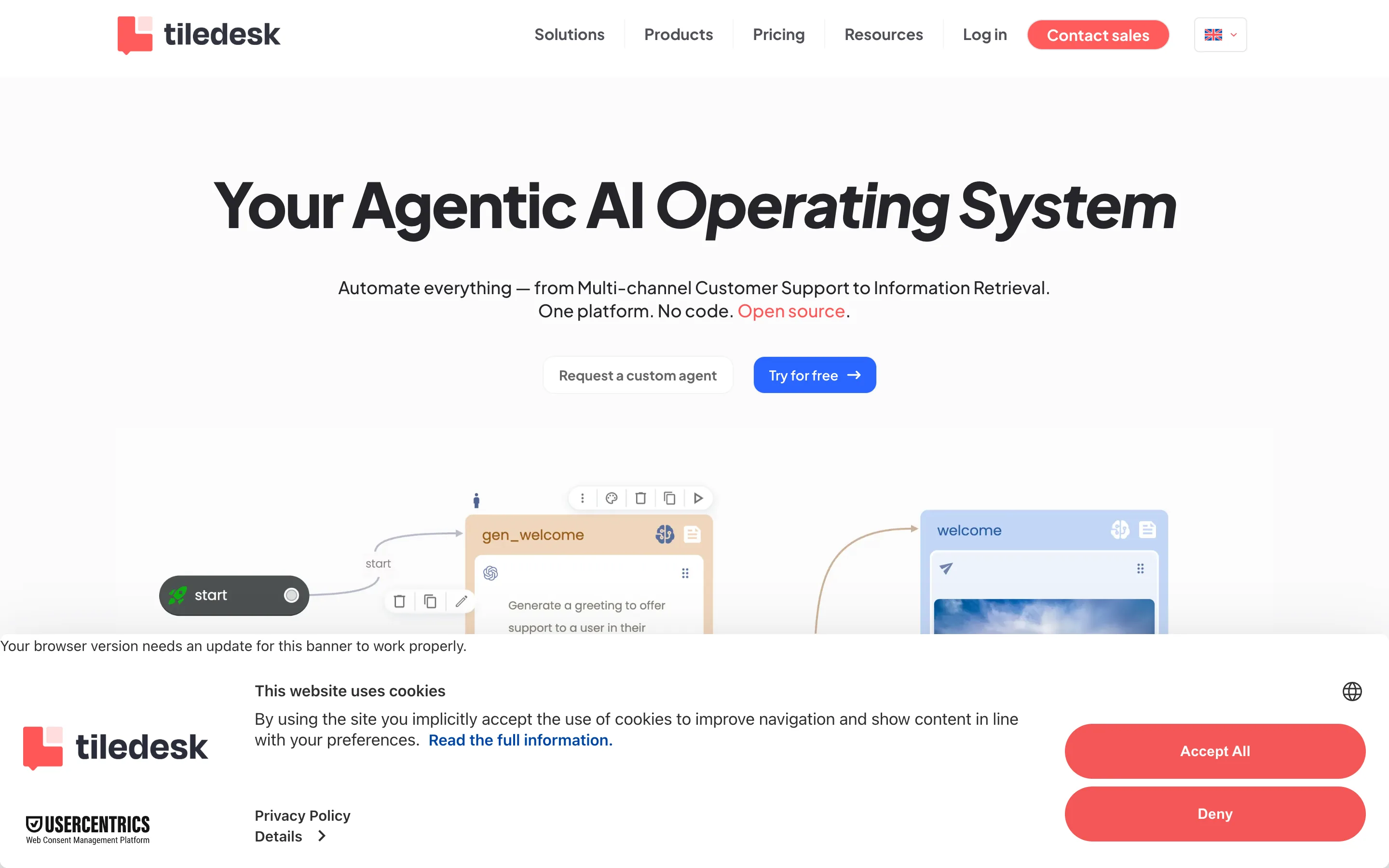 Tiledesk homepage