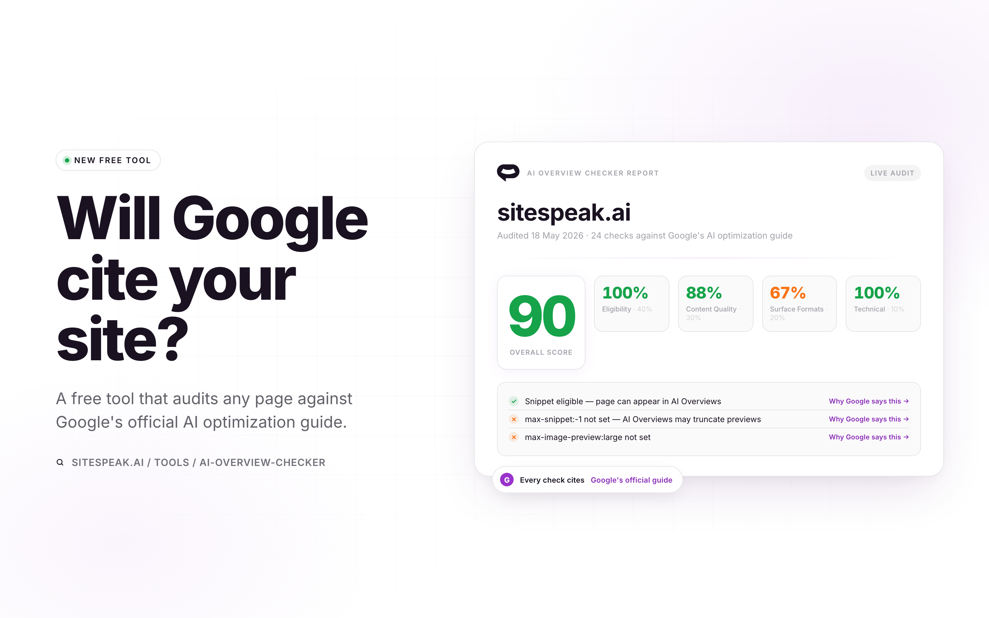 AI Overview Checker for Google AI search