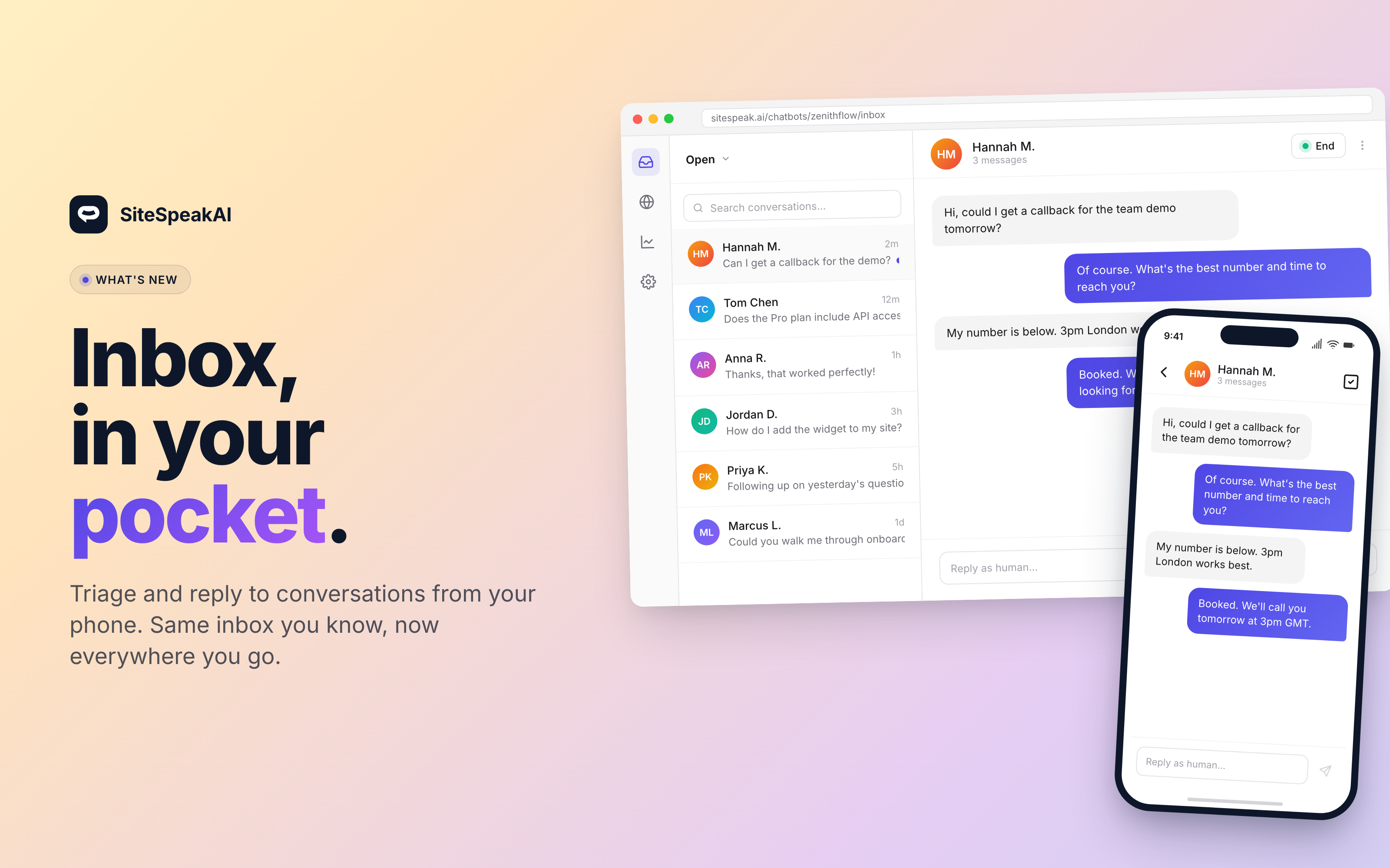 Triage and reply to conversations from your phone