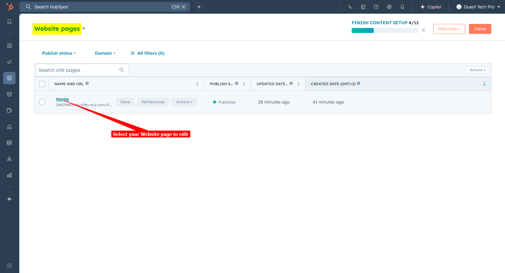 2 - Hubspot CMS - Select your Website page.png