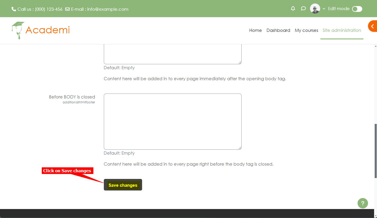 5 - Moodle  - Click on Save changes.png