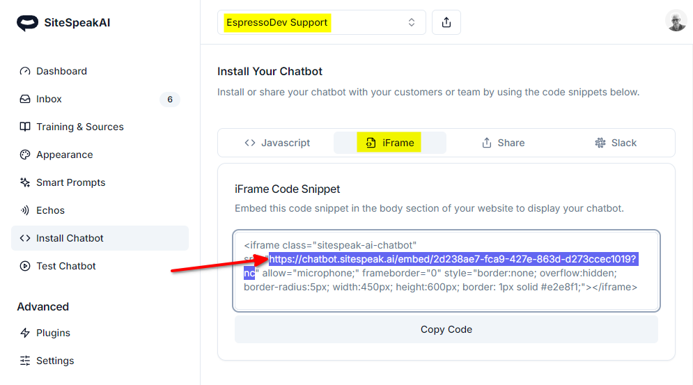 0 - SharePoint - Copy iFrame Source URL.png