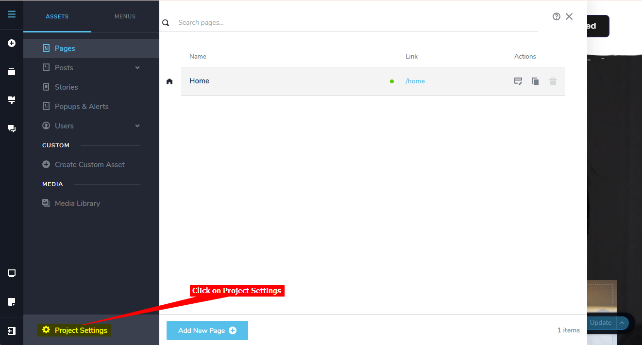 3 - Brizy - Click on Project Settings.png